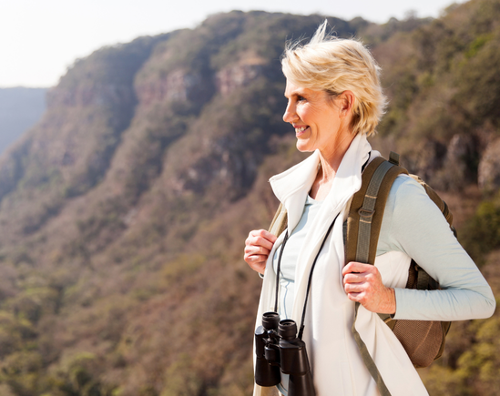 Woman hiking